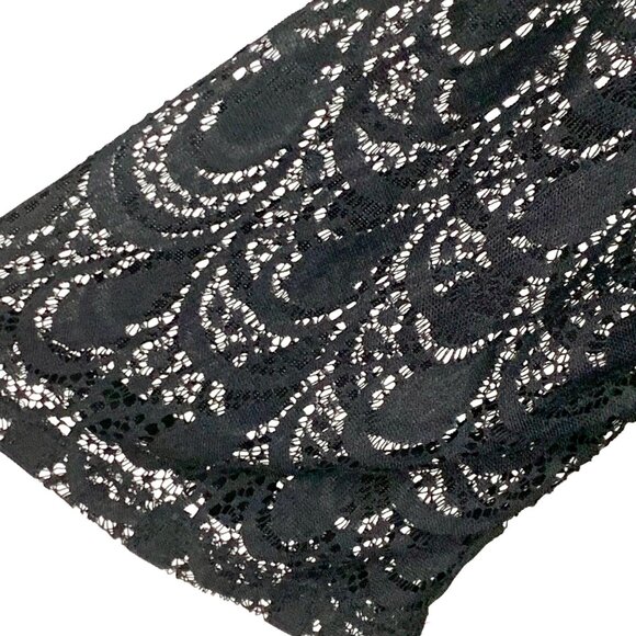 Whimsigoth Crochet Lace Fringe Black Open Front Kimono S Fairy Boho Vampire - Picture 4 of 8